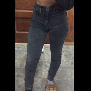 Skinny high rise jeans